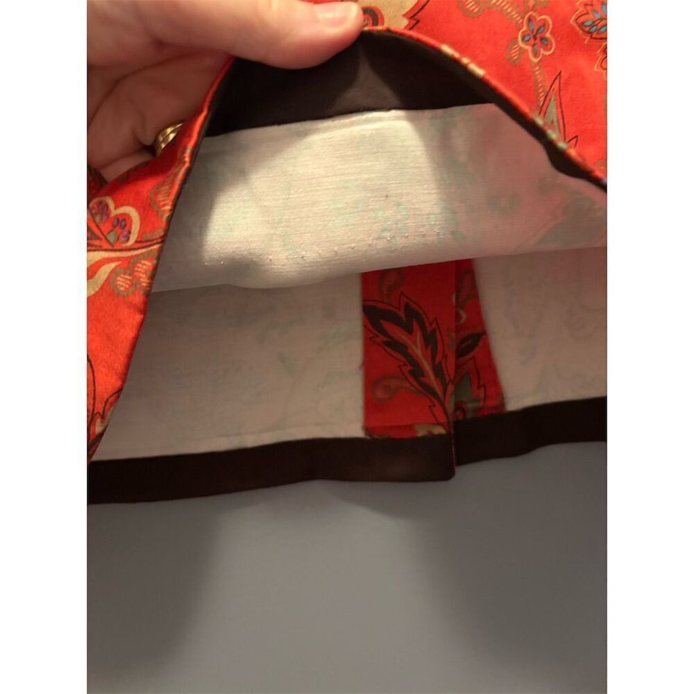 Jones New York Women's Floral A-Line Knee Length Skirt Red Size 14 - Picture 2 of 12